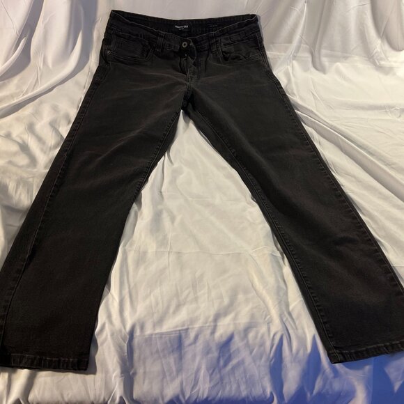 Kenneth Cole New York Men's Straight Fit Jeans Stretch Black Size 34x30 - Picture 1 of 11